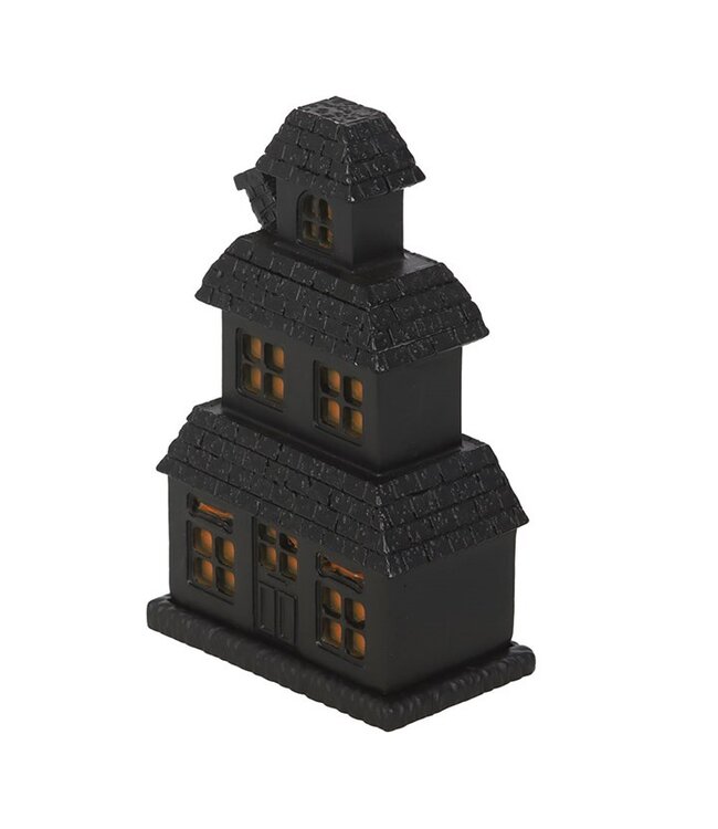 Black Haunted House Halloween Incense Cone Holder
