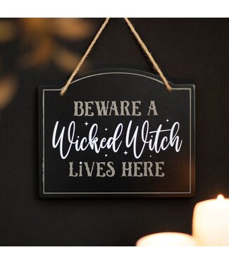 Something Different Beware A Wicked Witch Lives Here Hanging Halloween Sign