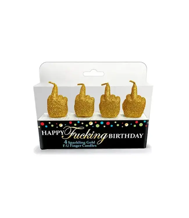 Happy Fucking Birthday FU Finger Candle Set