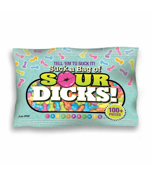Suck a Bag of Sour Dicks Candy - 3oz Bag