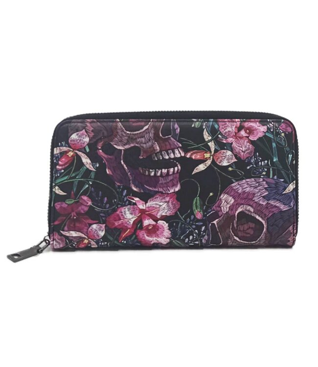 Skulls and Flowers Clutch