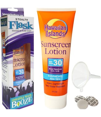 Smuggle Your Booze Spf 30 Sunscreen - 10oz Flask