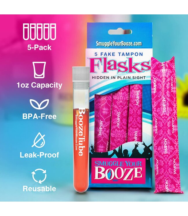 Tampon Flasks - Pack of 5