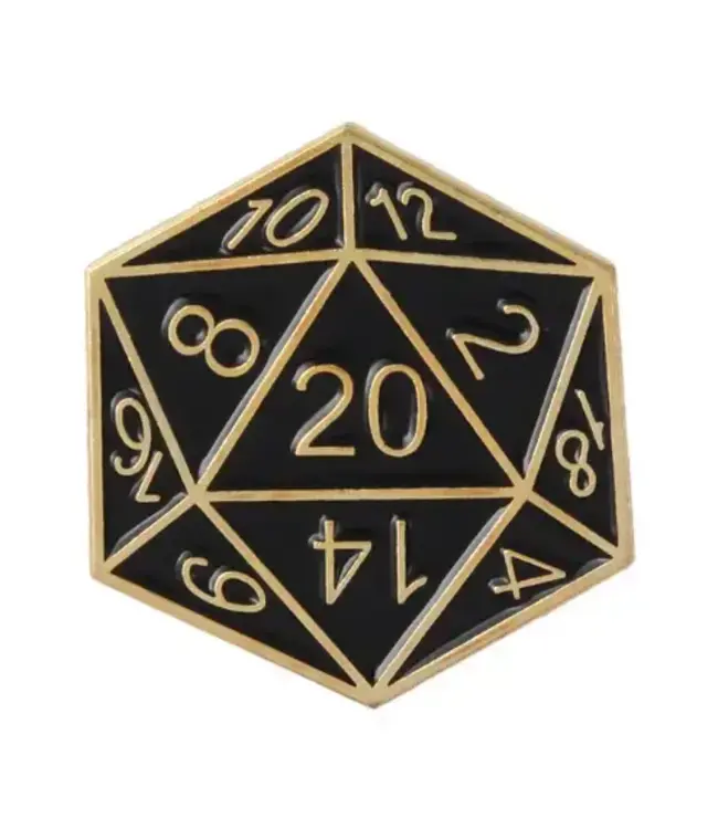 Dungeons & Dragons 20 Sided Die Enamel Pin