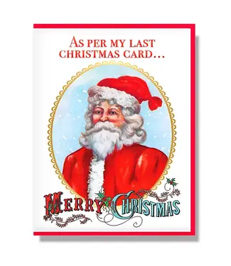 Smitten Kitten As Per My Last Christmas Card.. Merry Christmas Card