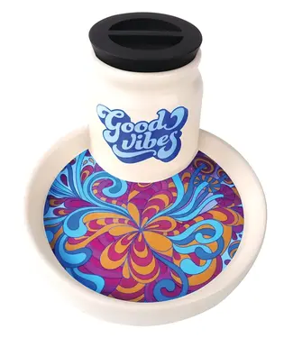 Streamline Ceramic Stash & Ash Tray - Good Vibes