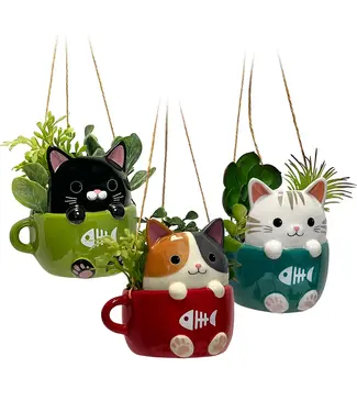 Streamline Cats in Cups Planter