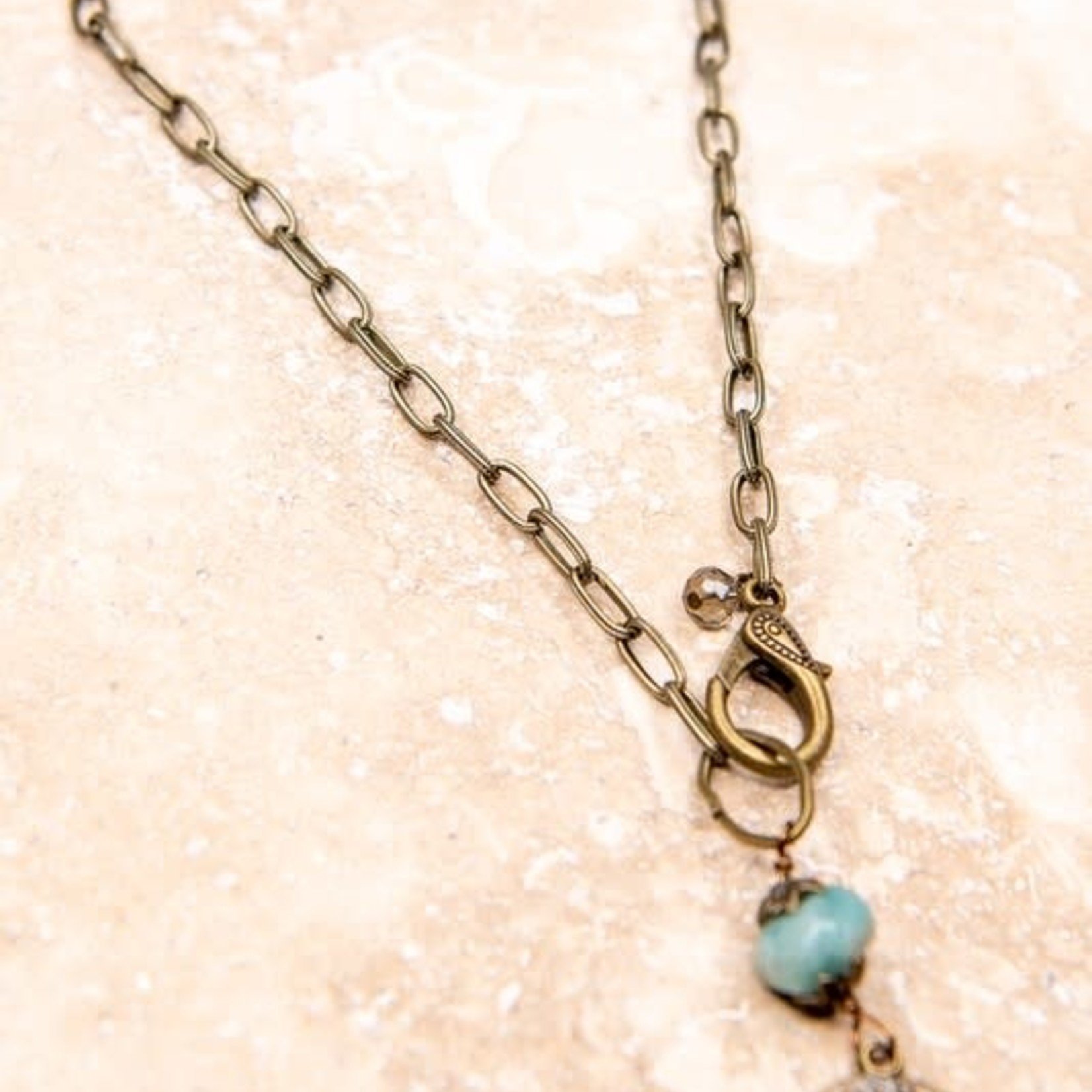 Dylan Jewelry Jordan Coin Necklace Amazonite