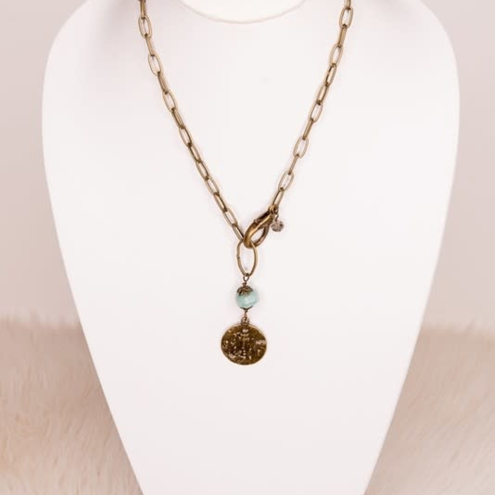 Dylan Jewelry Jordan Coin Necklace Amazonite