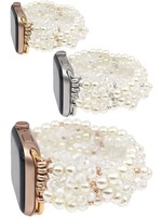 Blandice Jewelry Glass Pearl Stretch Apple Watch Band