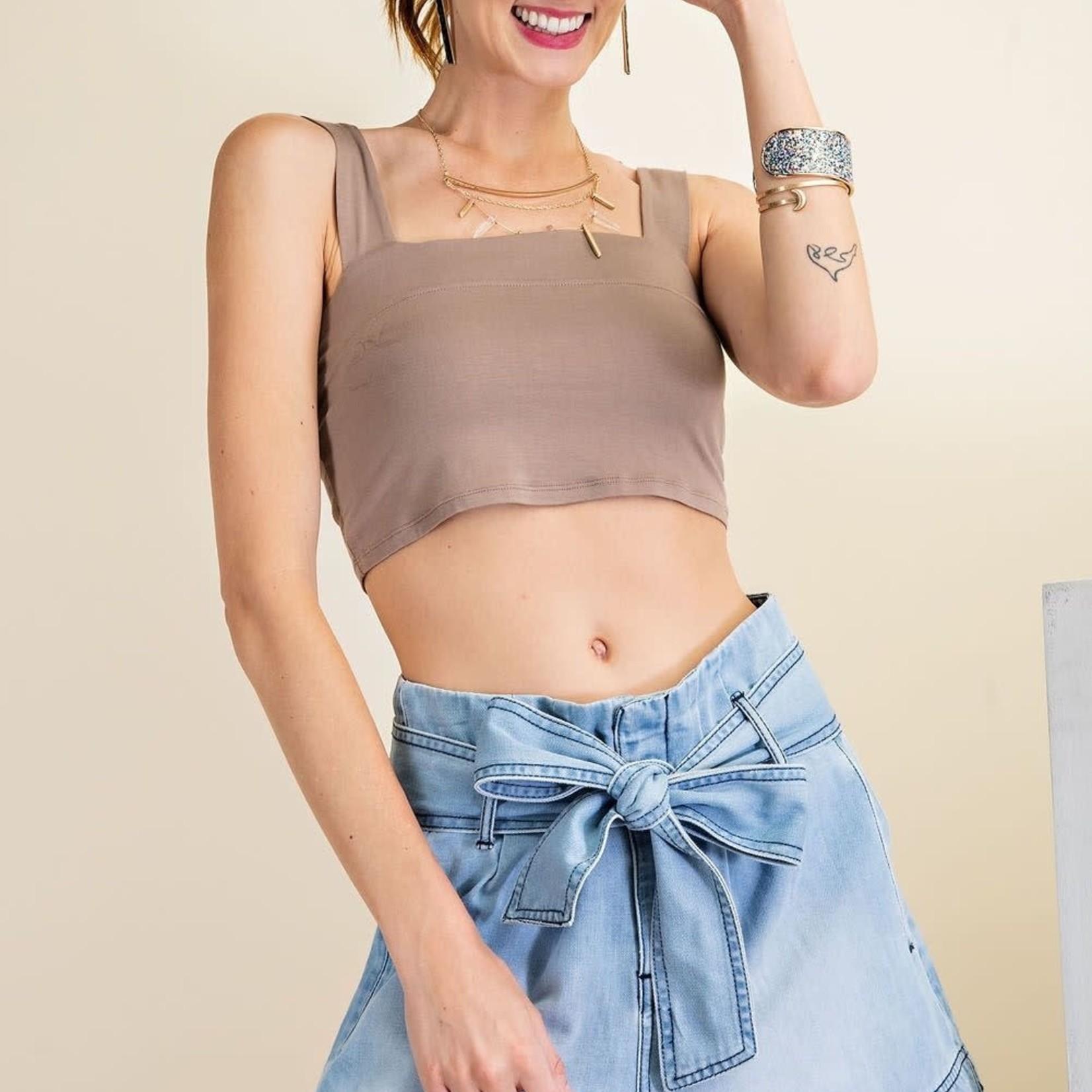 Cotton Fitted Crop Top