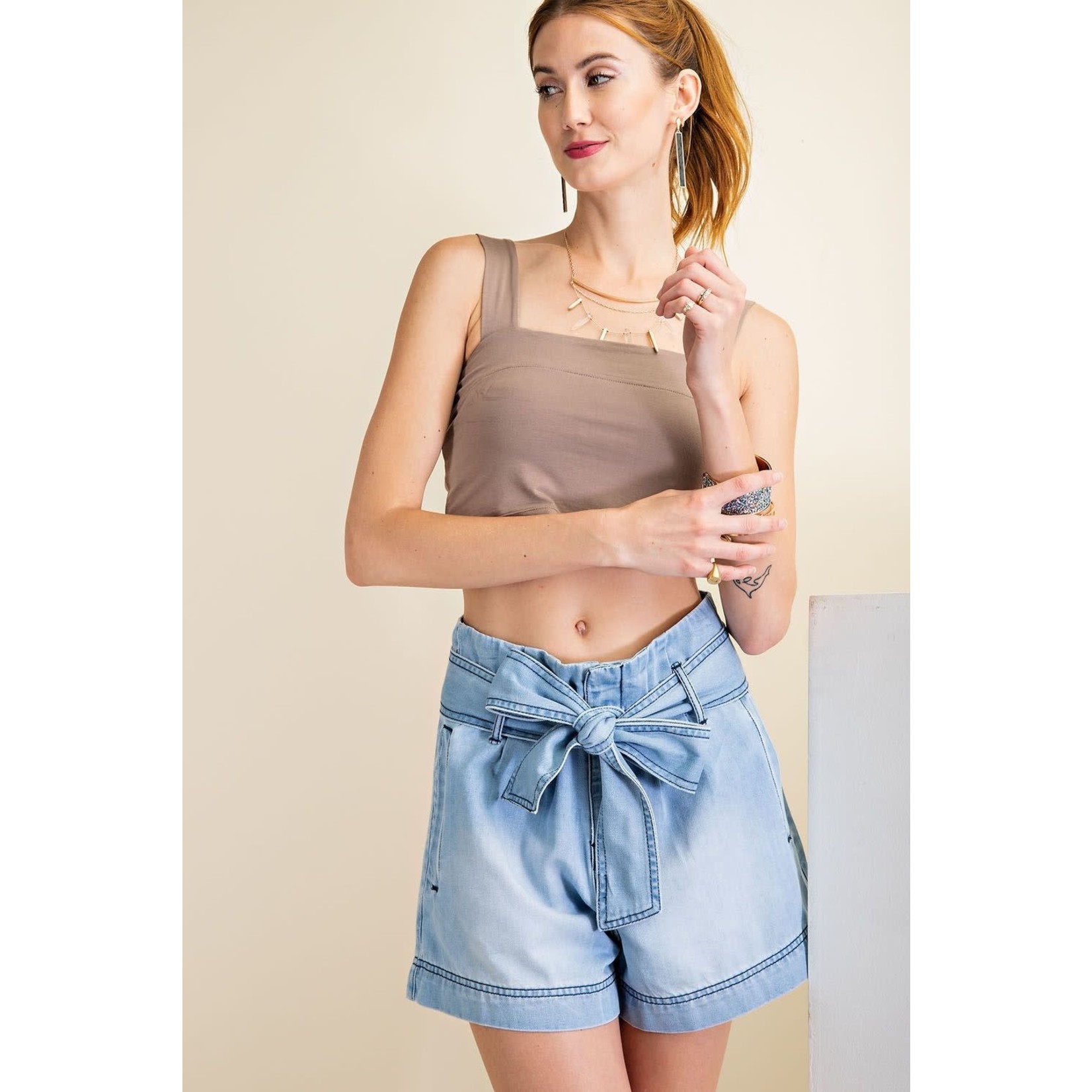 Cotton Fitted Crop Top