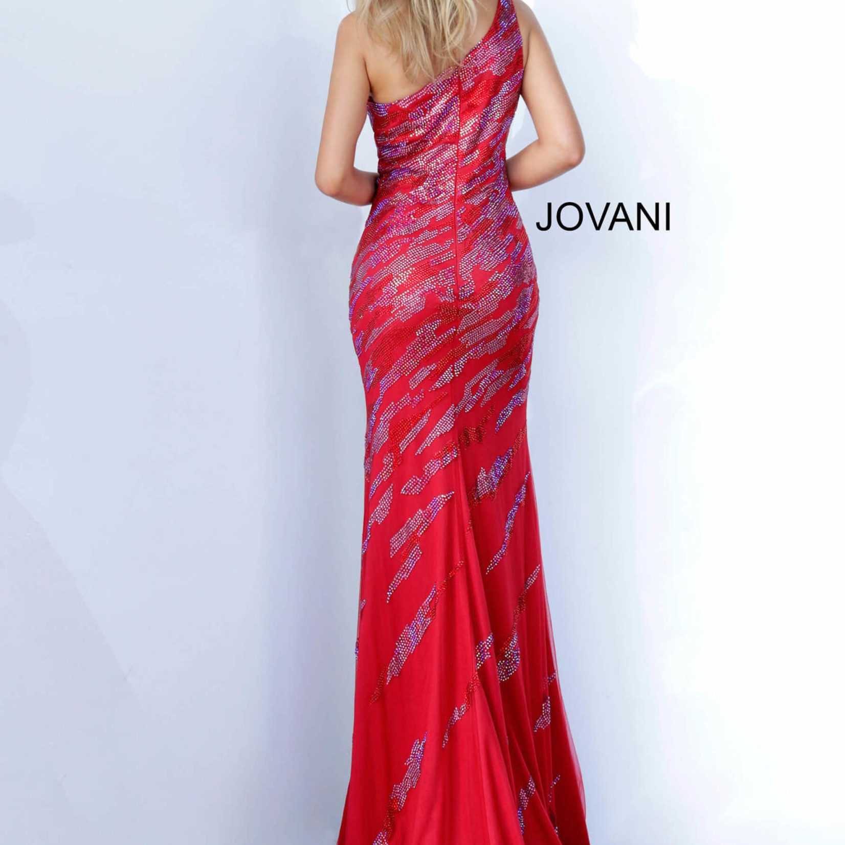 Jovani 00685A One Shoulder Sparkle Gown