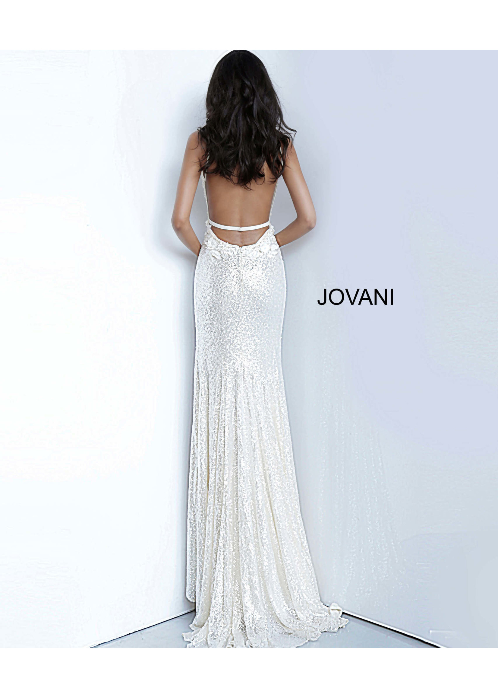 Jovani 1012A Glitter Flower Gown