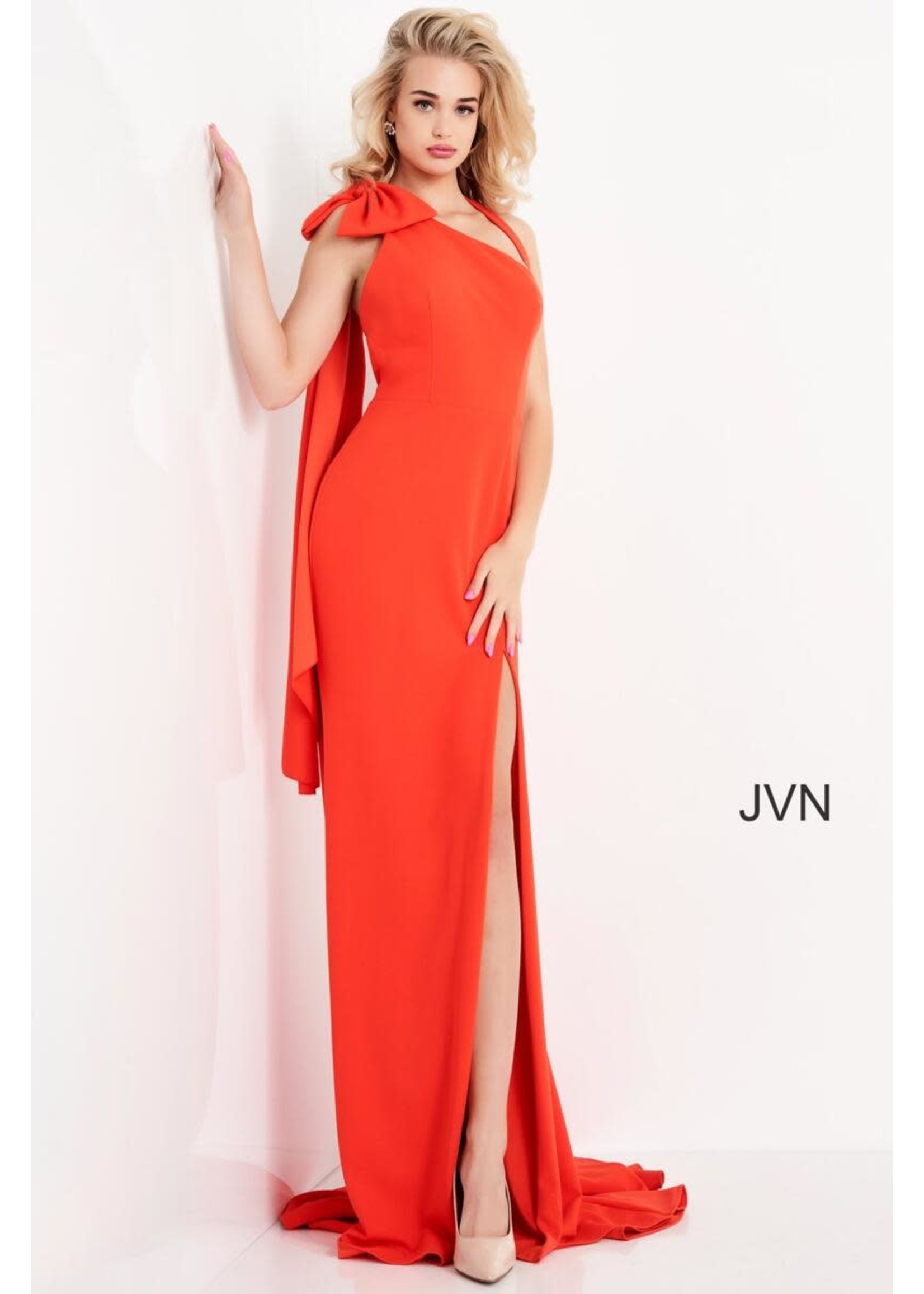 Jovani JVN2516A Bow Shoulder Gown