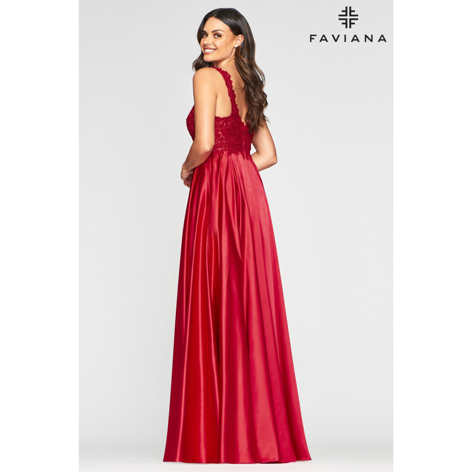 Faviana 10407 Lace A-Line Gown
