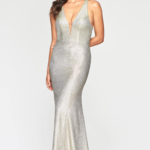 Faviana S10425 Metalic Jersey Gown