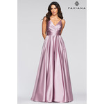 Faviana S10429 V-neck Laced Back Gown