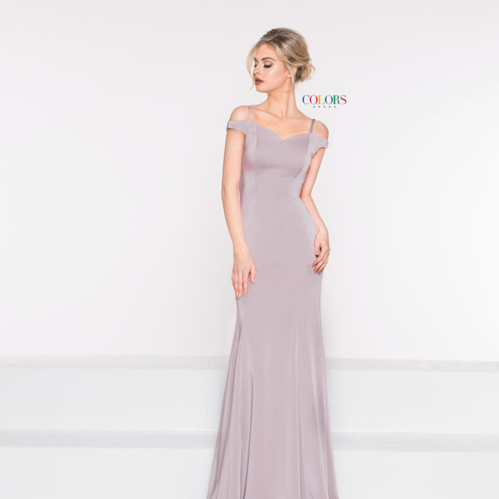 Colors 2017 Off Shoulder Gown with Strap