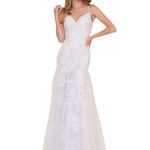 Colors Colors G1065 All Over Lace Trumpet Gown