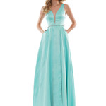 Glow Colors G900 A-Line Gown W/ Beaded Belt