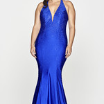 Faviana Faviana 9519 All Over Sequin Halter Gown