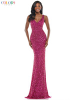 Colors Colors K103 All Over Sequin Gown