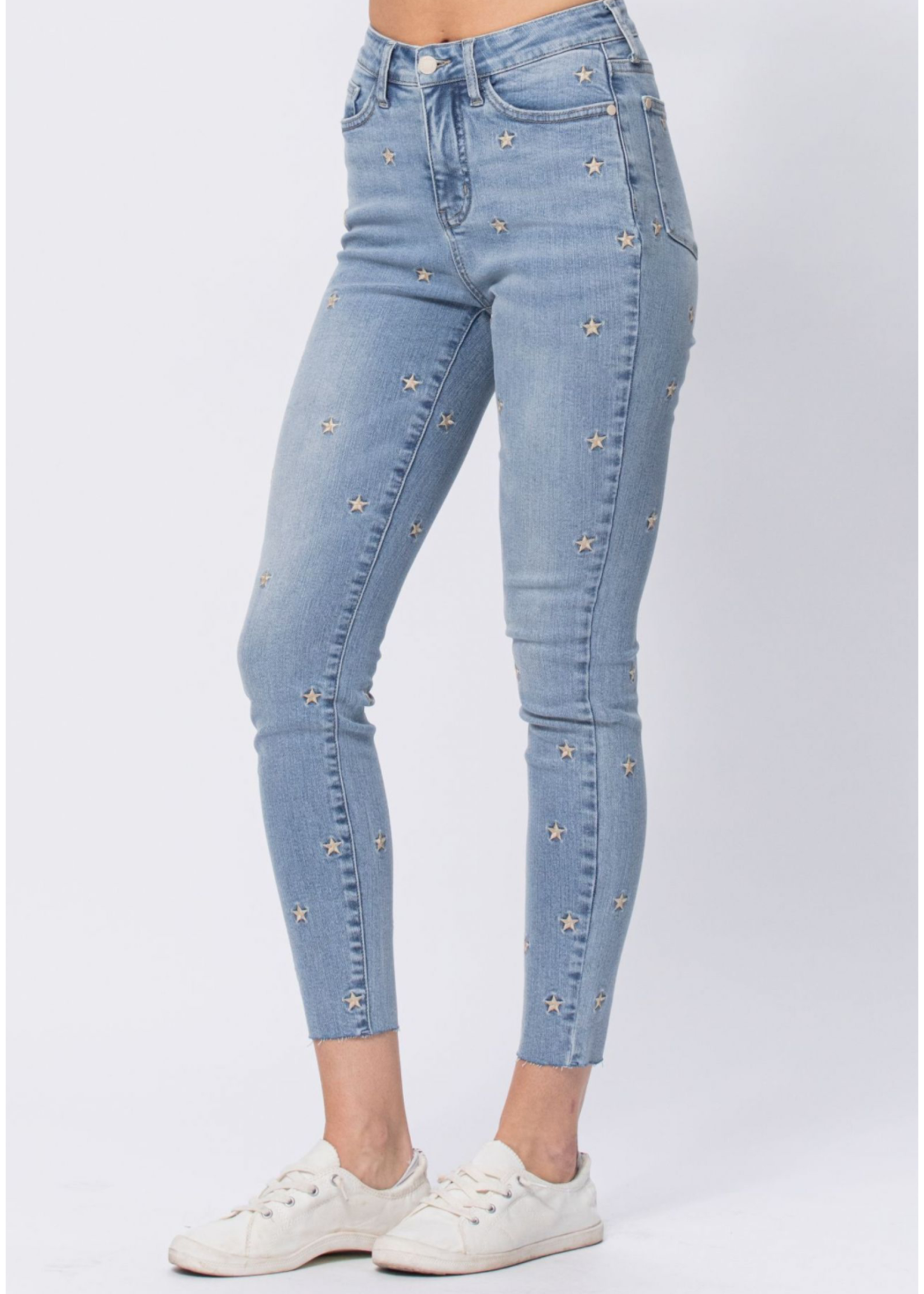 Judy Blue Star Embroidery Jeans