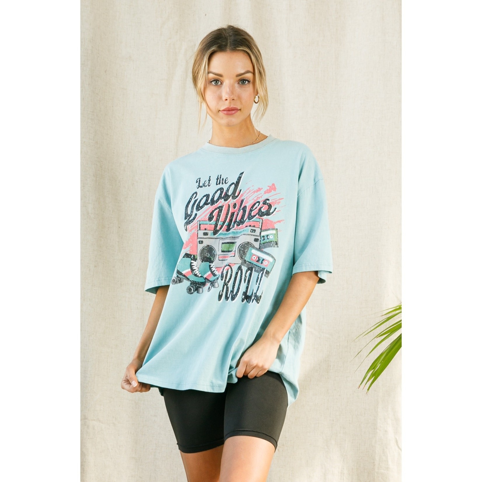 Bae Vely Vintage Oversized Graphic Tee