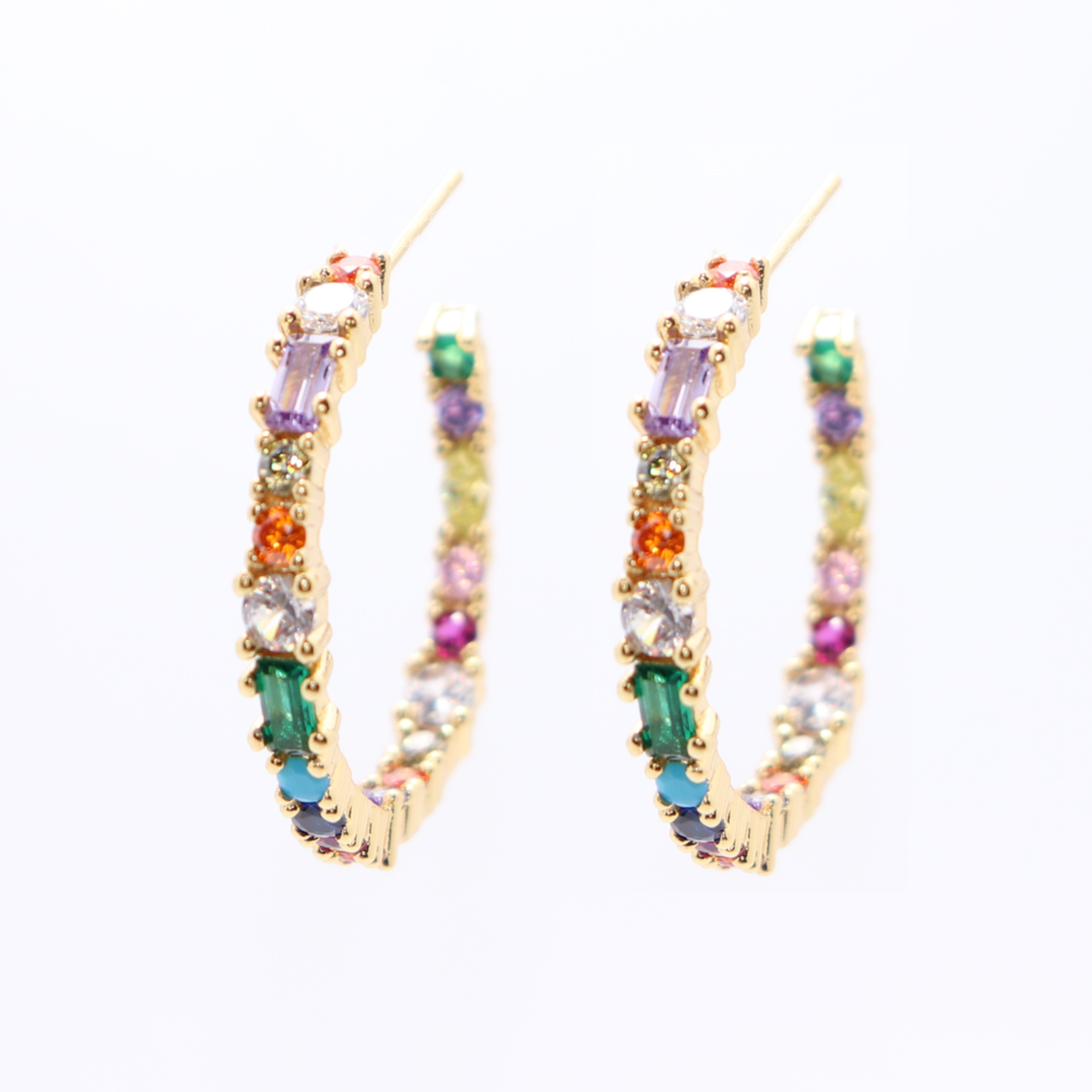 BB Lila BB Lila Ear Candy Multicolored Hoops