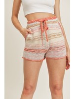 Lush Multi Stripe Knit Shorts