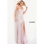Jovani 06109A Floral Sequin Lace Back Gown
