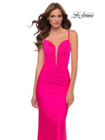 La Femme 29966 Neon Gown with Ruching