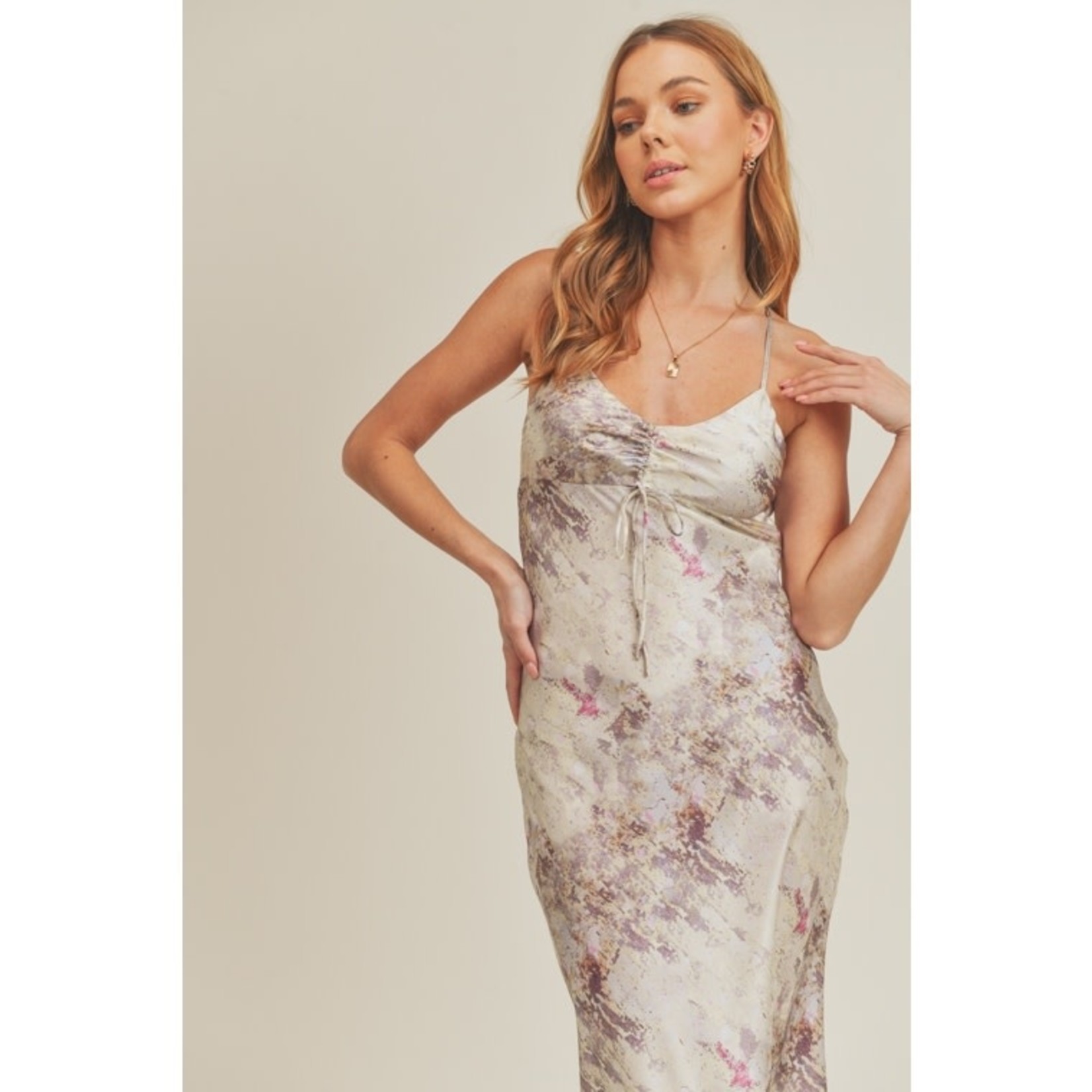 Lush Tie Dye Midi Slip Dress