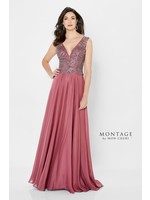 Montage Mon Cheri 122907W A-Line Beaded Tulle Bodice Gown