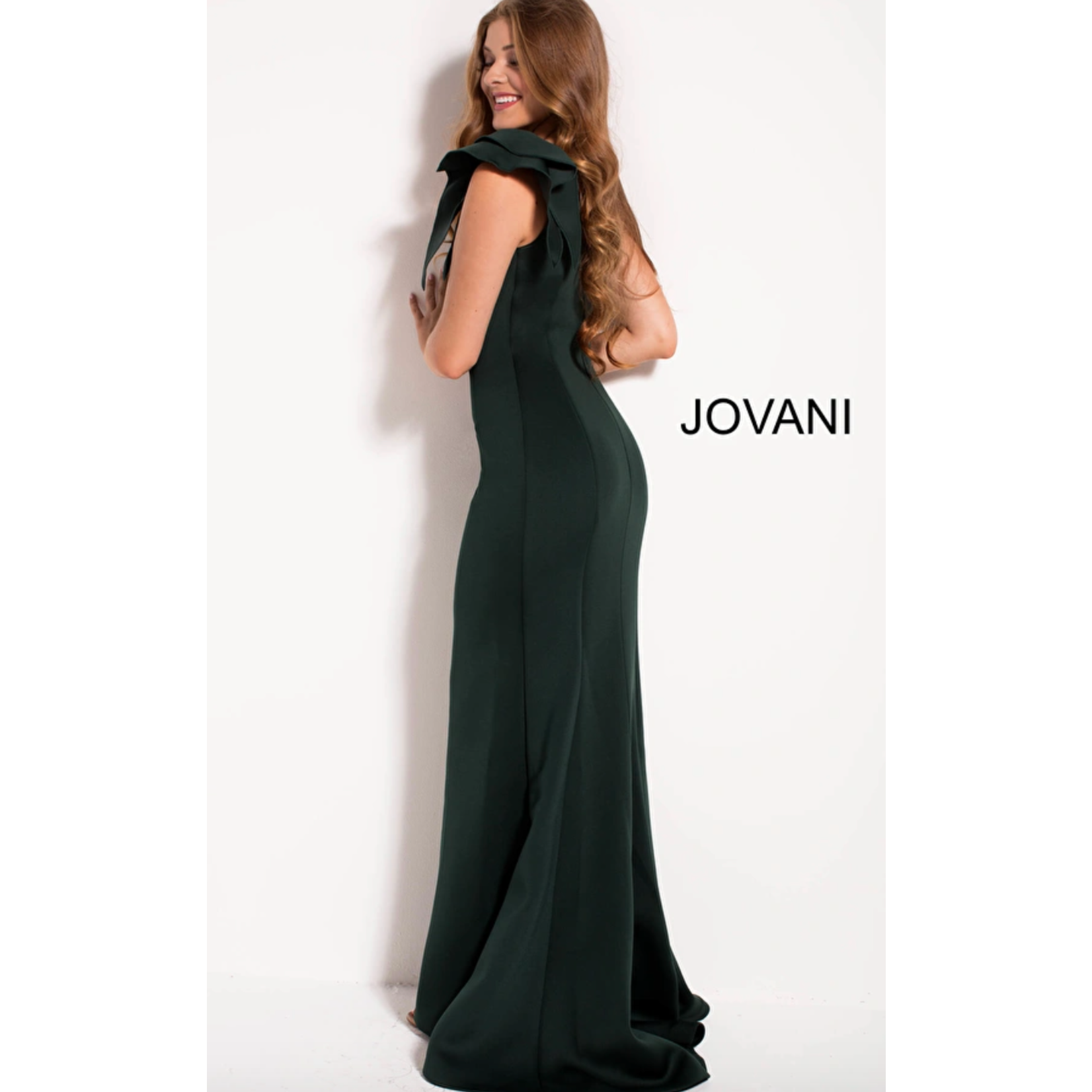 Jovani 54717A One Shoulder Ruffle Gown