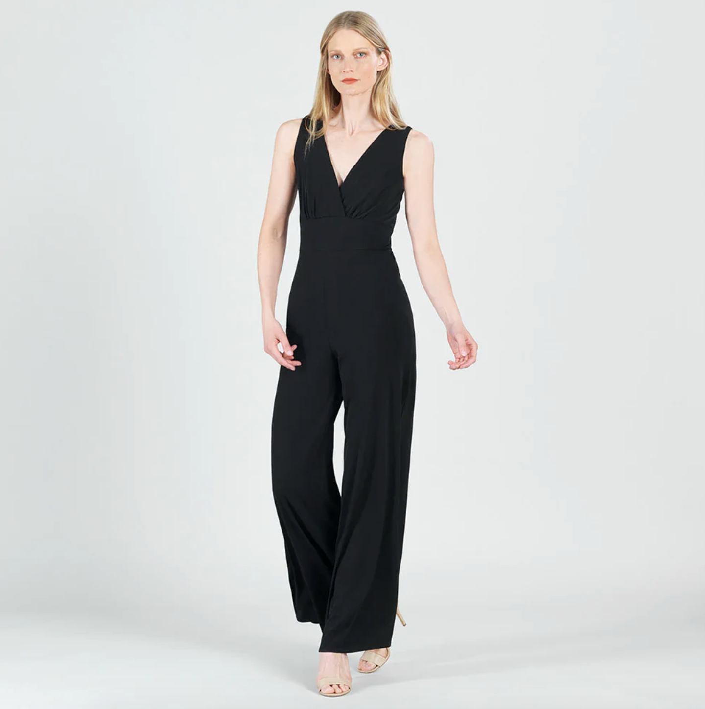 Vneck Sleeveless Jumpsuit Lola's on 3rd
