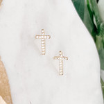 Lou & Co. CZ Cross Earrings