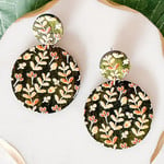 Lou & Co. Leaf Print Round Earrings