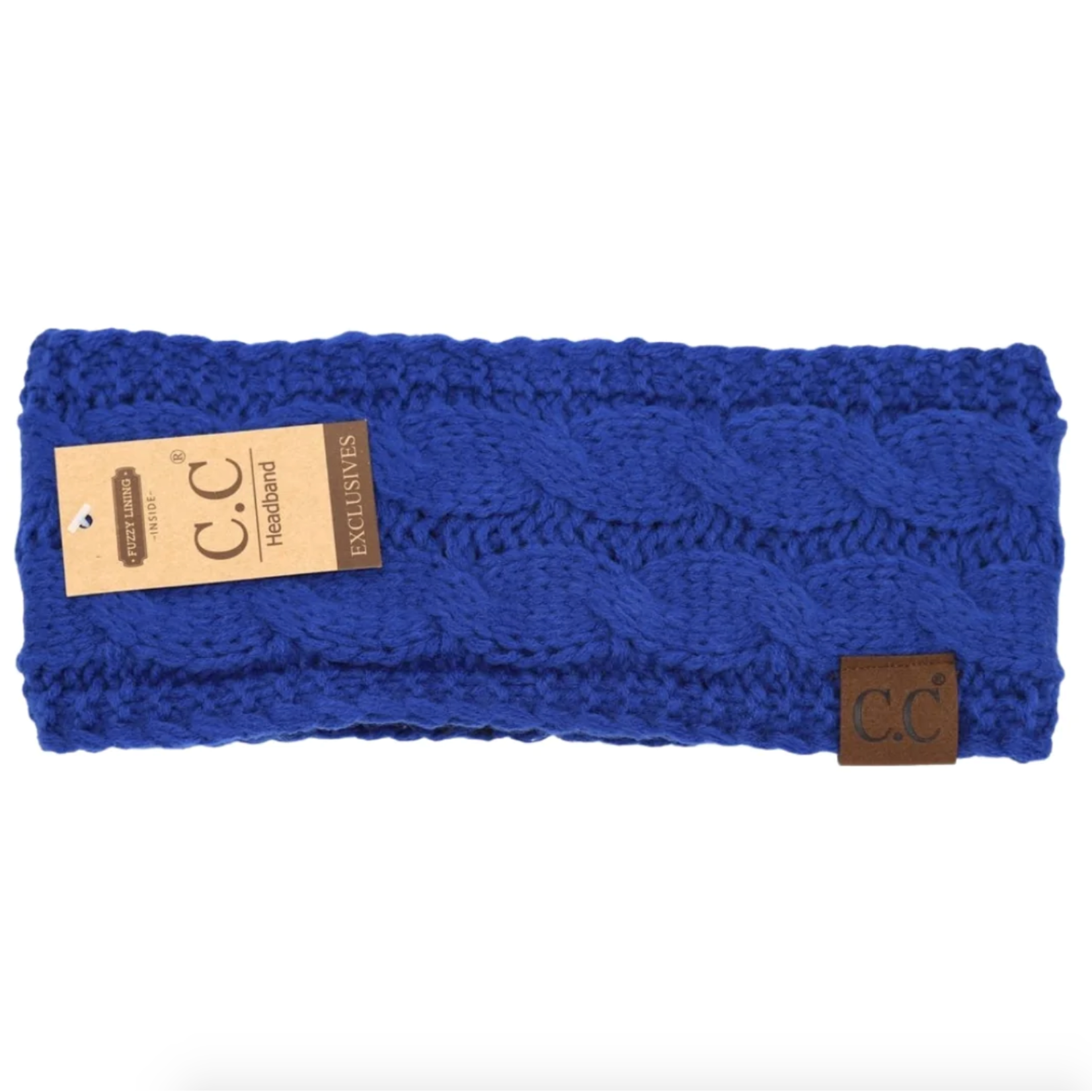CC Beanie Solid Cable Knit Head Wrap