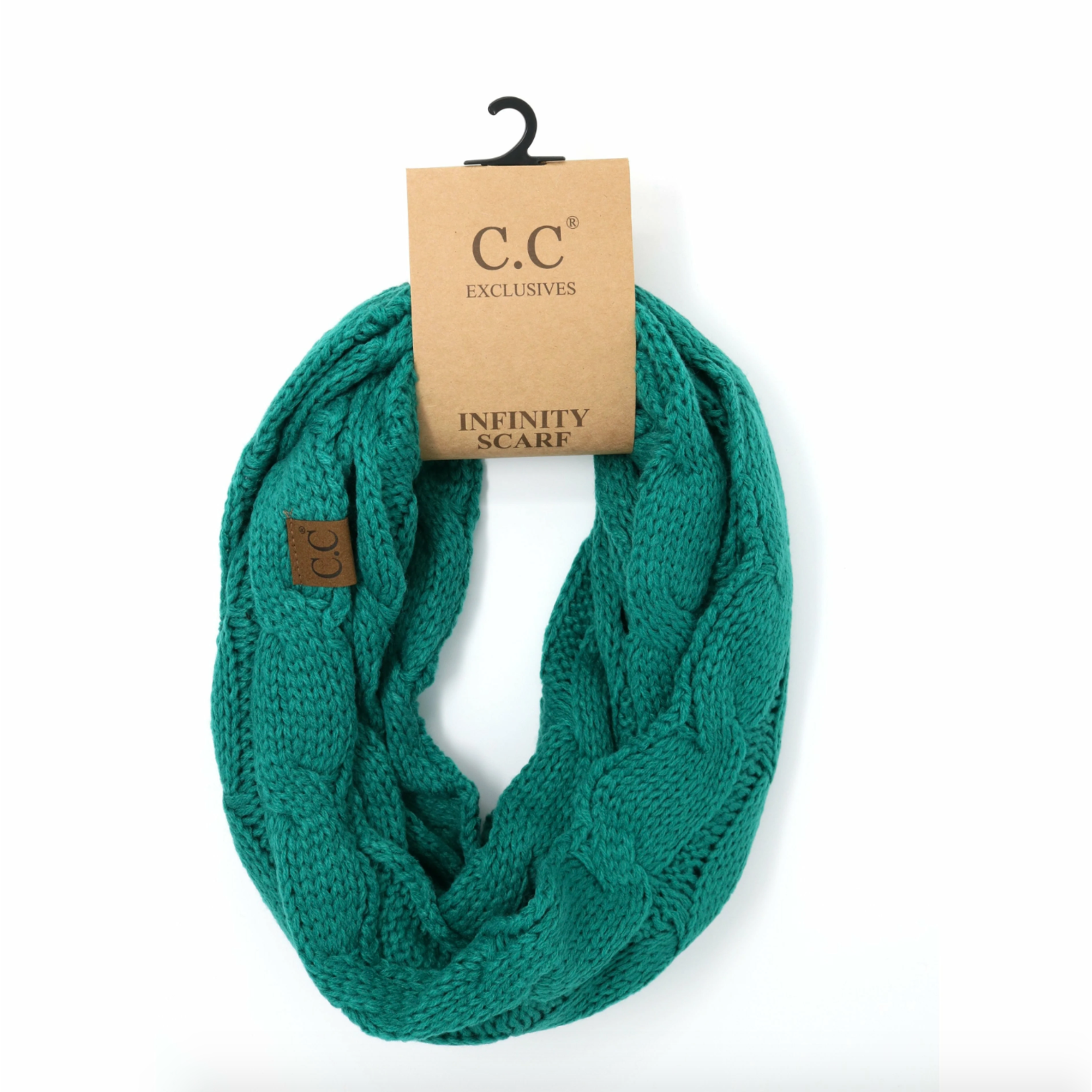 CC Beanie Cable Knit Infinity Scarf
