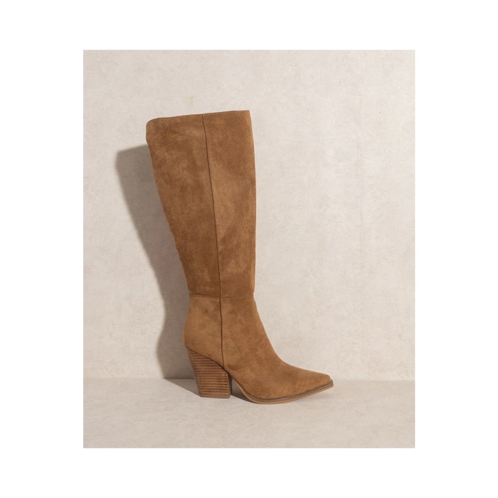Let's See Style Lilliana Tall Suede Heeled Boot