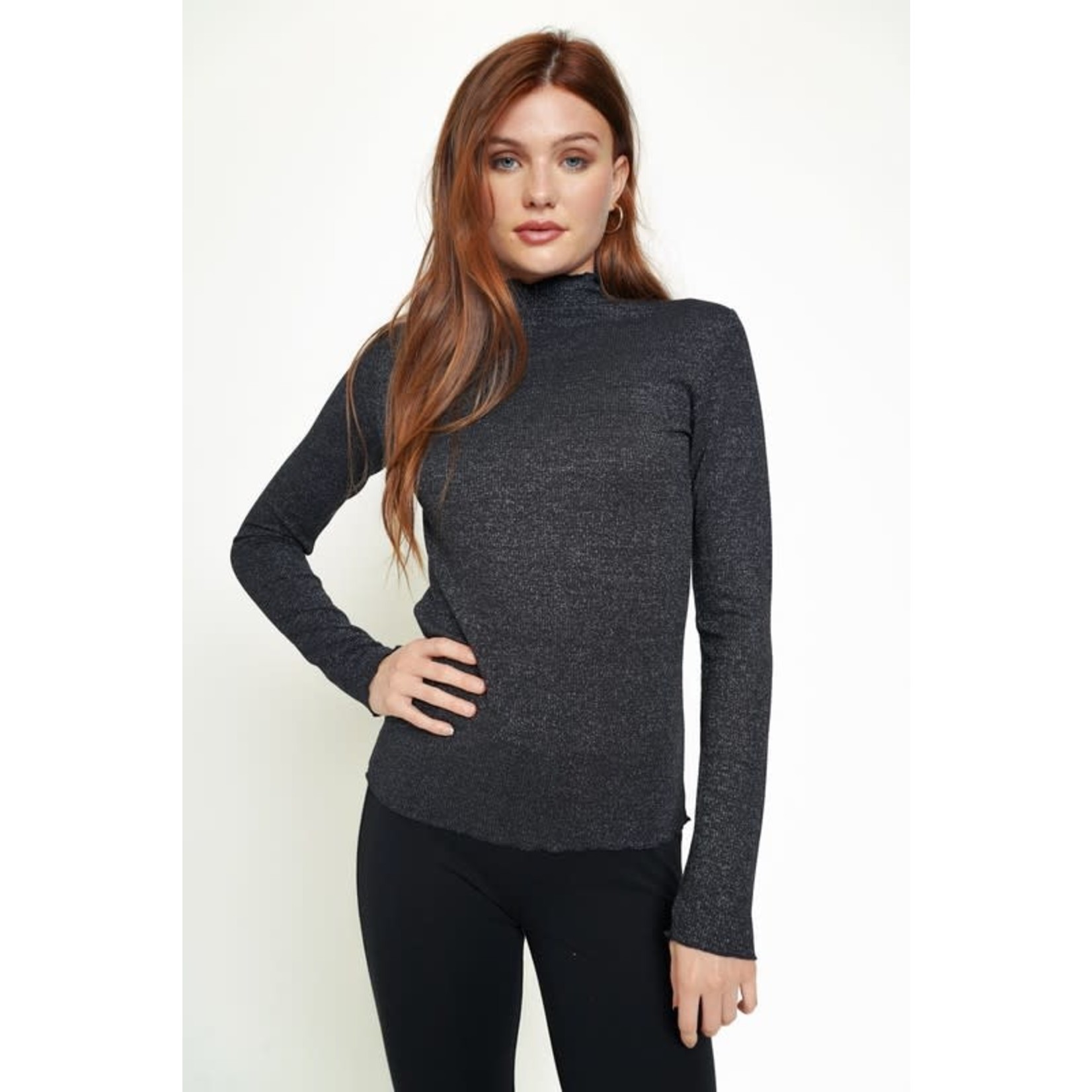 Mystree Mystree Lettuce Edge Mock Top