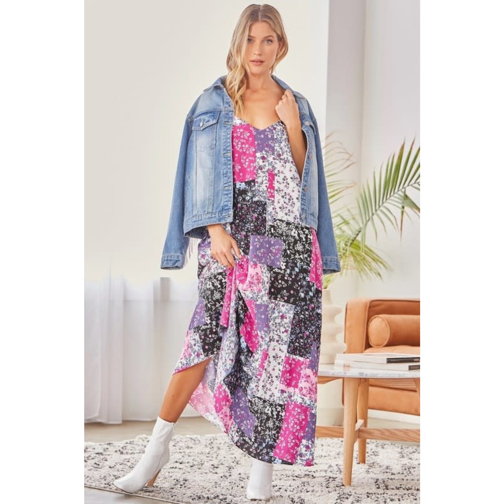 Andree by Unit Patchwork Print Maxi Dress