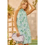 Andree High Neck Floral Shift Dress