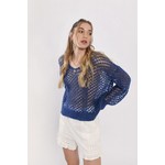 Molly bracken Pointelle Knit Sweater