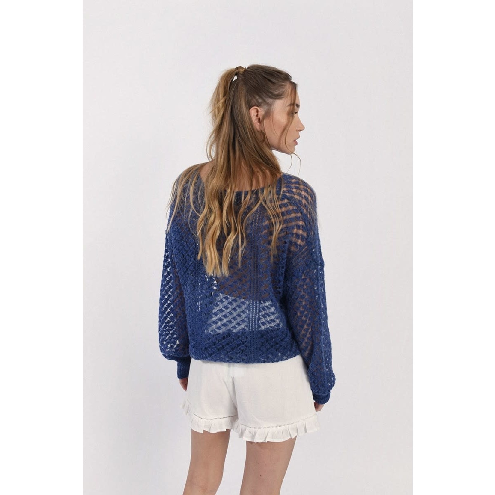 Molly bracken Pointelle Knit Sweater