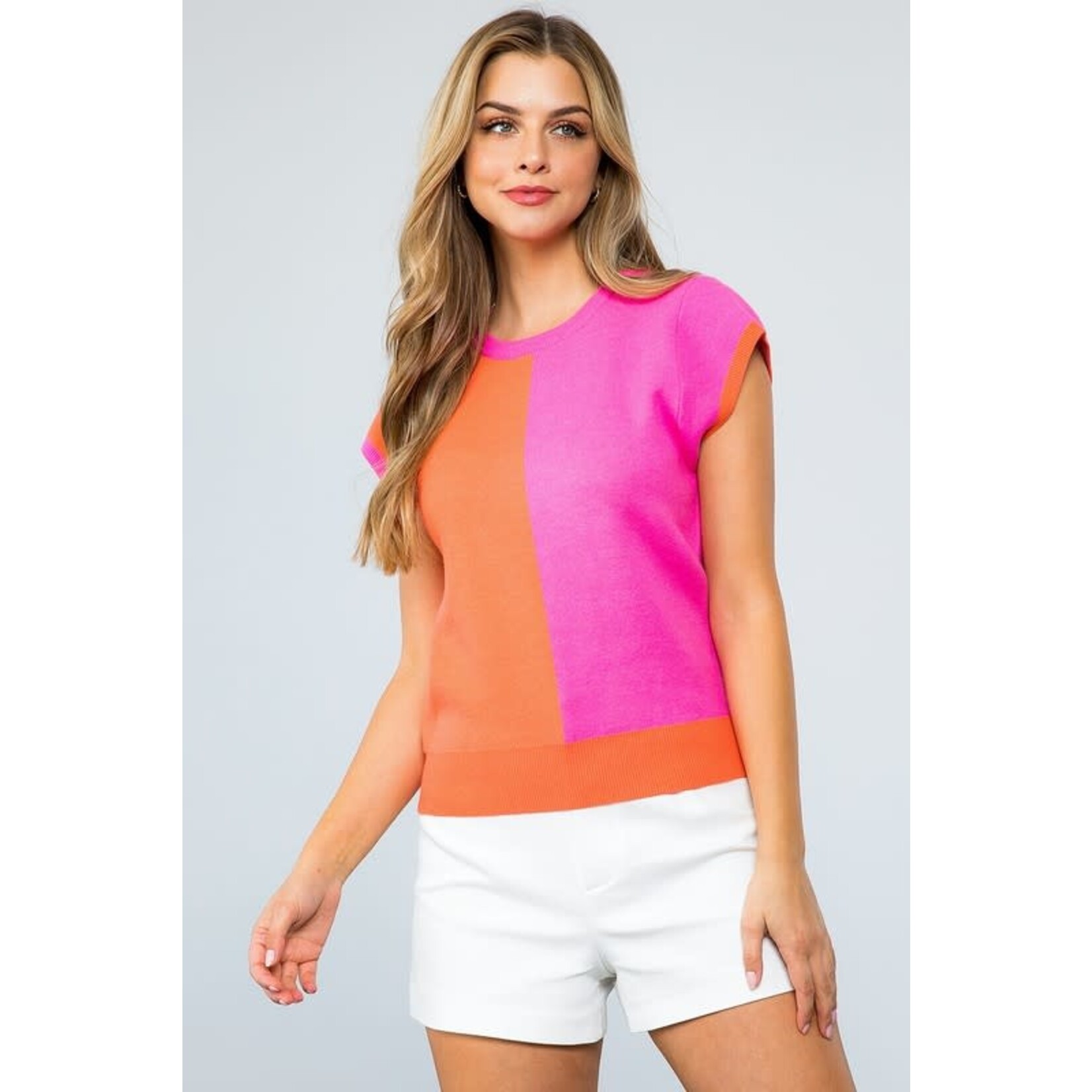 THML Color Blocked Knit Top
