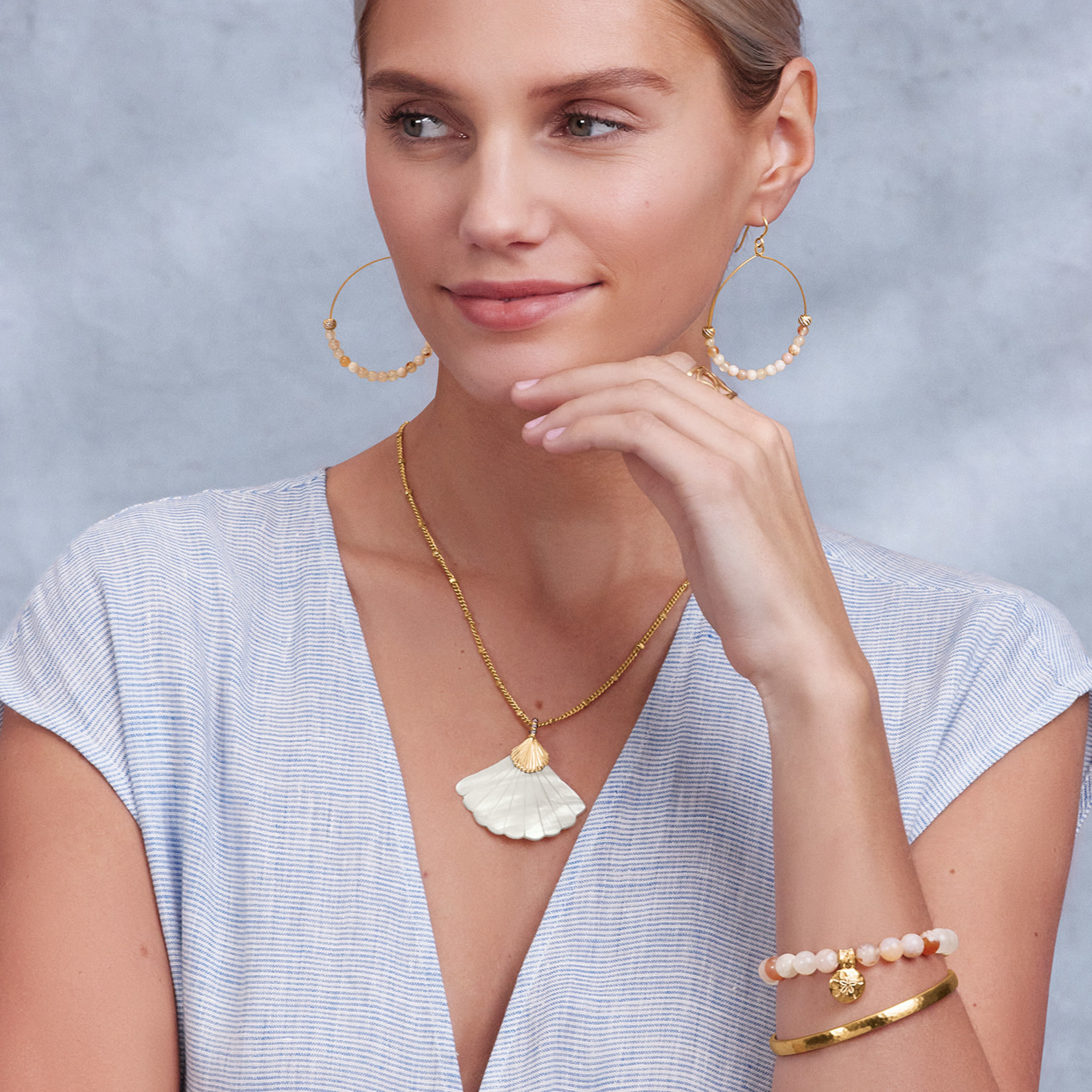 Brighton gold hoop earrings deals