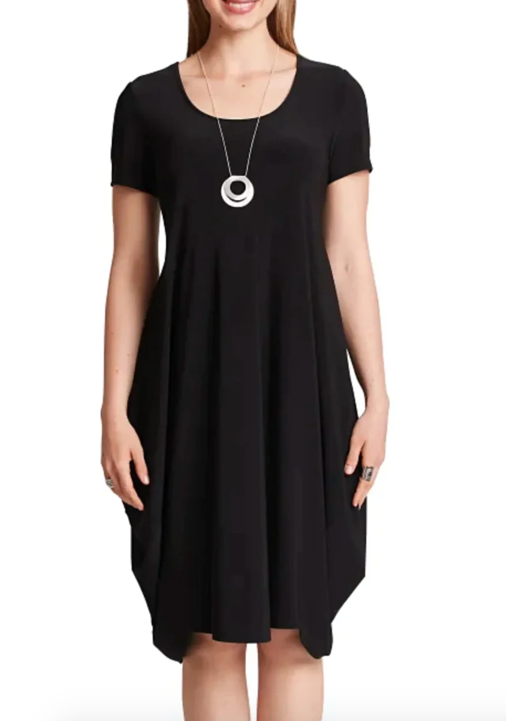 Robe Swing Lady Laila - Noire - Manches Courtes - Lacets Devant - Neuf Avec étiquettes